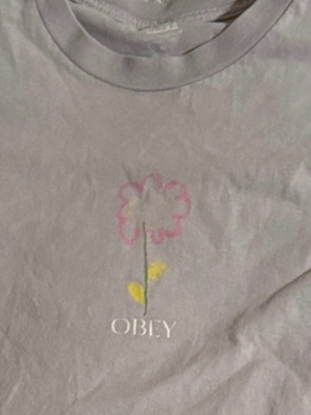 Obey men’s T-Shirt with Floral Design